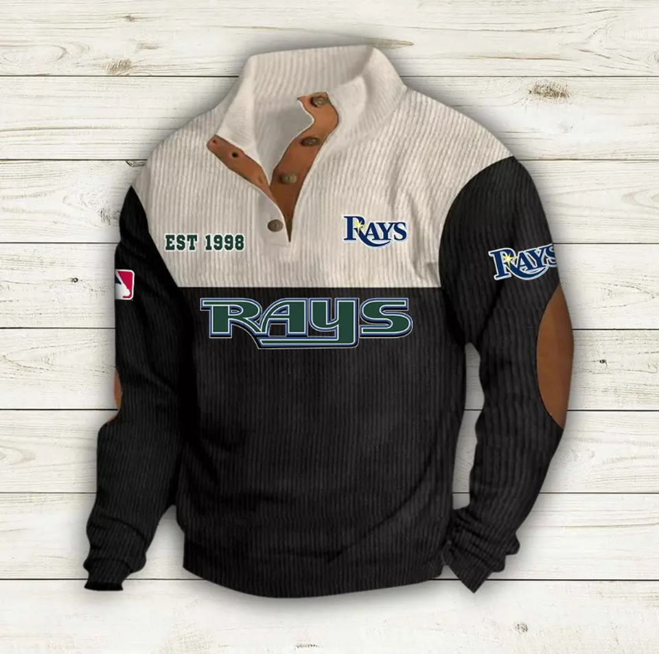 Tampa Bay Rays Baseball Corduroy Stand Collar Sweatshirts