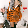 Custom Name HD Long Lace-Up Sweatshirt 06