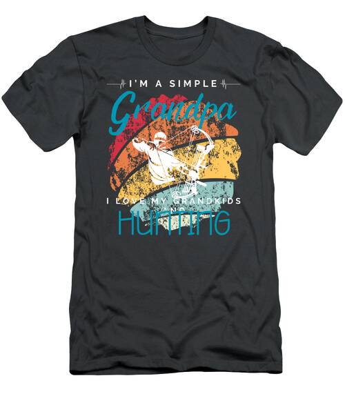 Simple Grandpas Hunting Passion  Whimsical Tee For Grandkids  Outdoor Enthusiasts T-Shirt