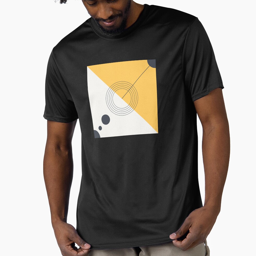 The Alignment - Mustard Yellow and Charcoal Geometric Abstract by artdocaj