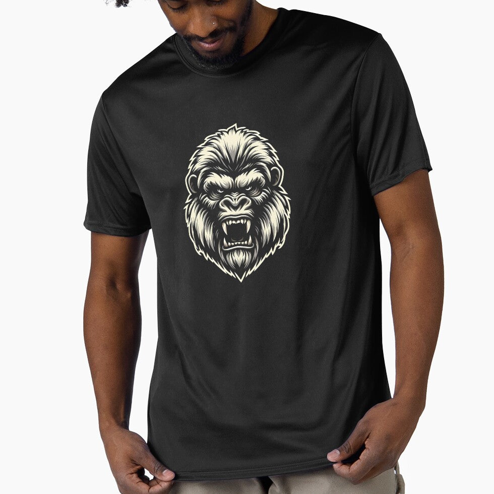 Roaring White Gorilla Head Art by beast-net