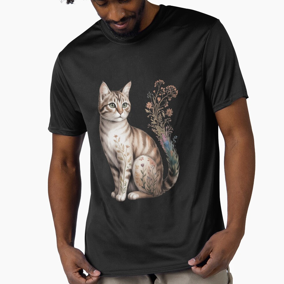 Cat Mom Floral Cat Purr Animal Lover by TrinaEspinoza
