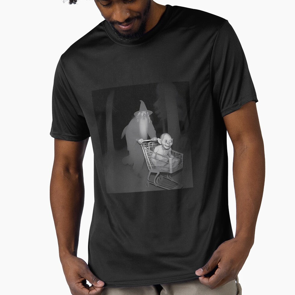 Grey Gandalf Wizard Pushing Gollum Shopping Meme by MargasShirley