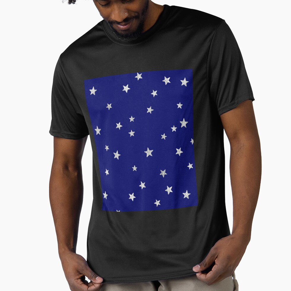 Pretty Y2K Glitter Stars Design in Royal Blue by Femme Pastel Collective