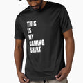 This Is My Gaming Shirt Funny Nerd Gamer Dad Joke Design Whit Text by Jason Gilbert