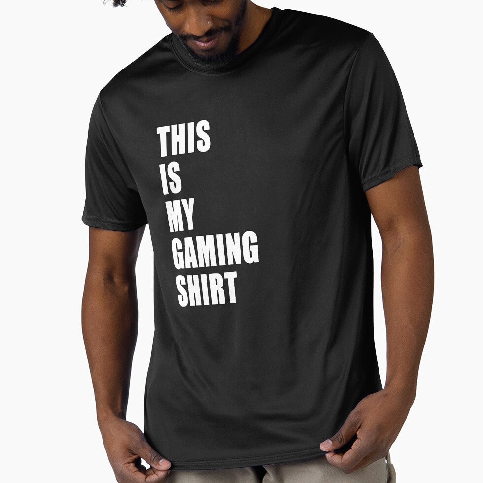 This Is My Gaming Shirt Funny Nerd Gamer Dad Joke Design Whit Text by Jason Gilbert