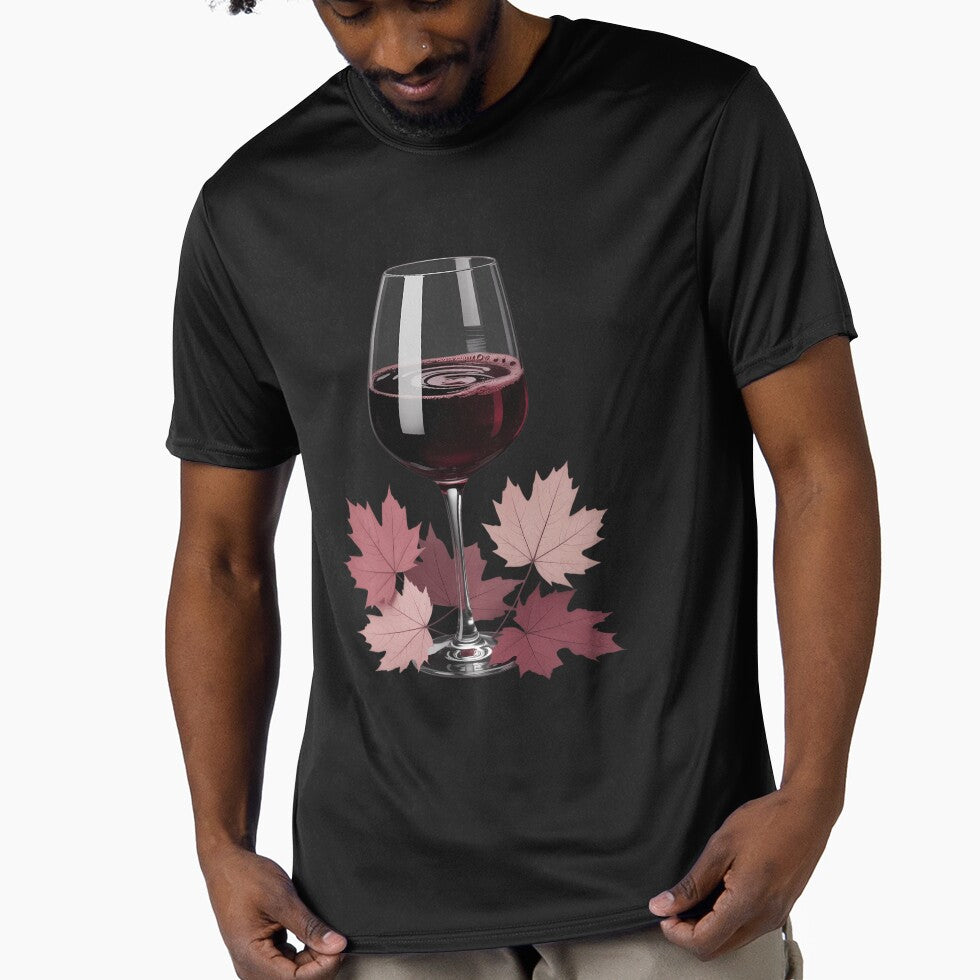 Wine Drinker Glass of Wine Maple Leaf Autumn Fall Drinking by EllenJast