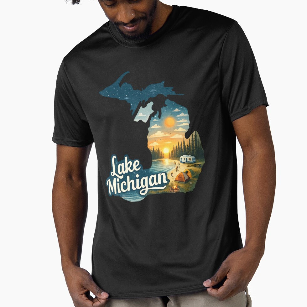 Lake Michigan Travel Art by maximinano100k