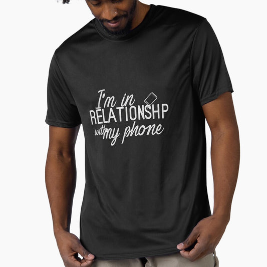 funny caption I'm in a relationship with my phone by HakunamatataTin