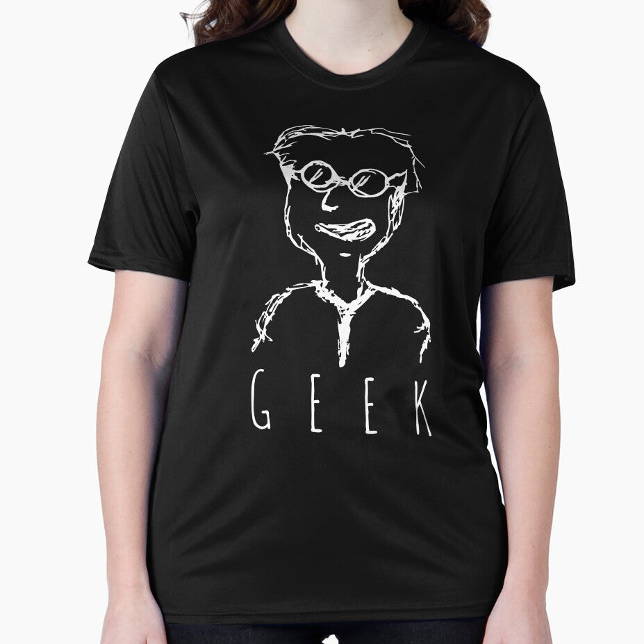 Funny Hand Drawn Geek Doodle Guy for the geeks at heart drk by DESPERATEANDY