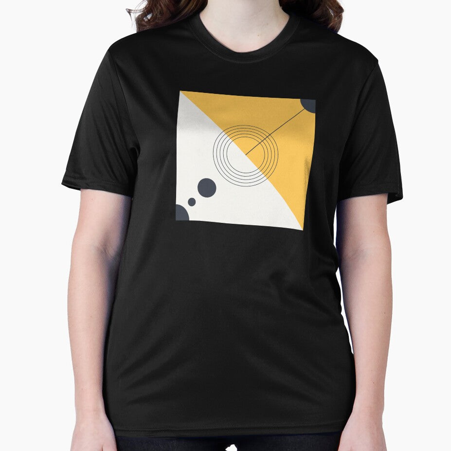 The Alignment - Mustard Yellow and Charcoal Geometric Abstract by artdocaj