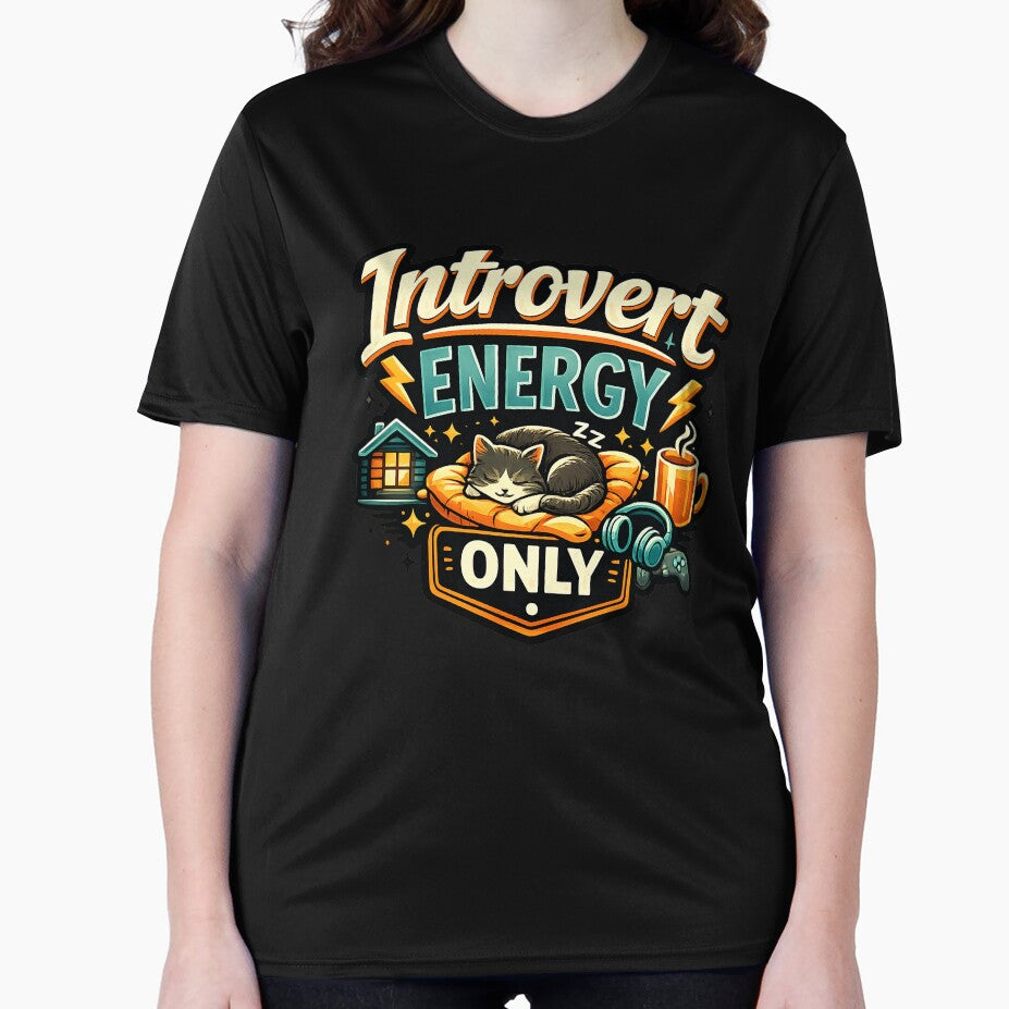 Introvert Energy Only Funny Introvert Humor Meme Antisocial Homebody Design by Nubrixa-Studio