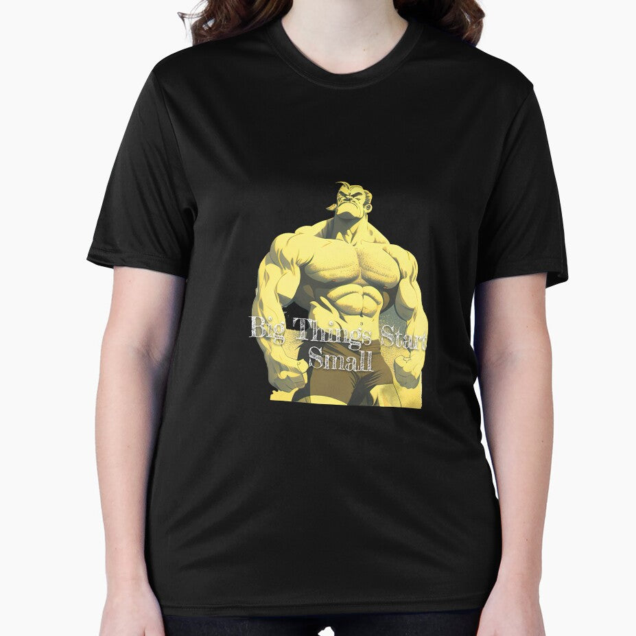 Big Things Start SmallDesignBodybuilding Fitness Gym Workout Exercise Merch Print Design by tengamerx
