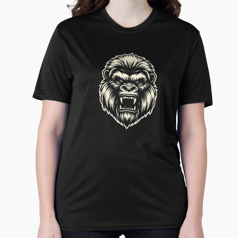 Roaring White Gorilla Head Art by beast-net