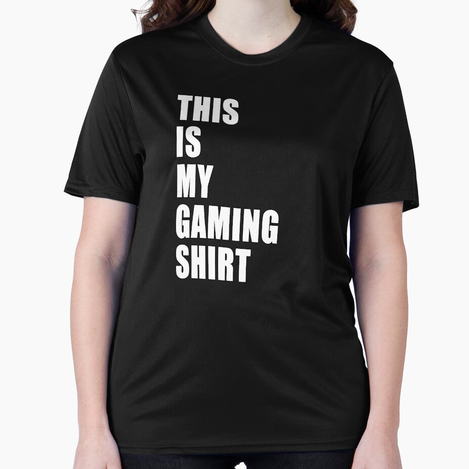 This Is My Gaming Shirt Funny Nerd Gamer Dad Joke Design Whit Text by Jason Gilbert