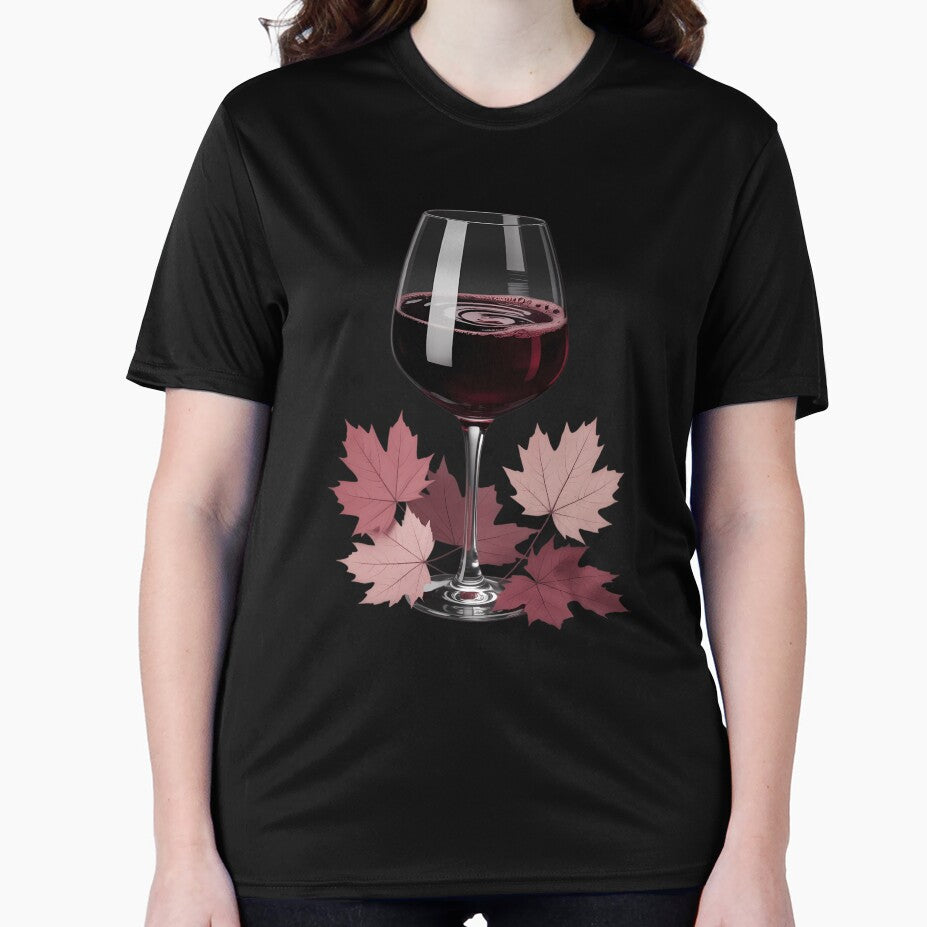 Wine Drinker Glass of Wine Maple Leaf Autumn Fall Drinking by EllenJast