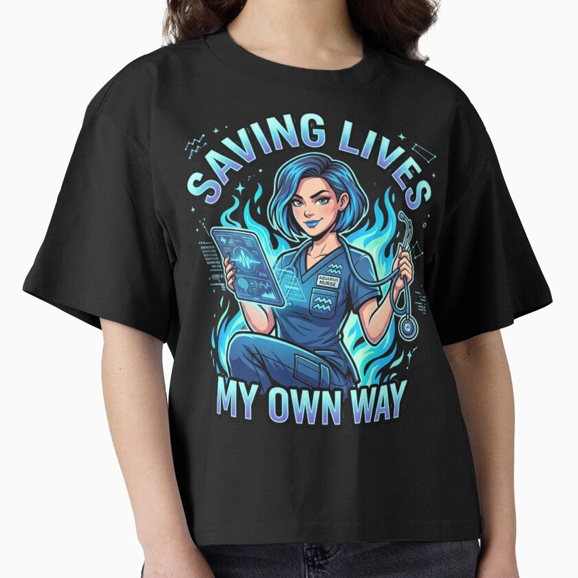 Aquarius Nurse – Saving Lives My Own Way Funny Unique Zodiac RN Gift Idea by Im-Ara