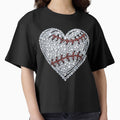 Baseball Mom Tshirt love Baseball Shirts Women Baseball -Gifts Baseball- Heart Graphic Tee Game Day Gifts Funny Short Sleeve Tops by pigeon-blue