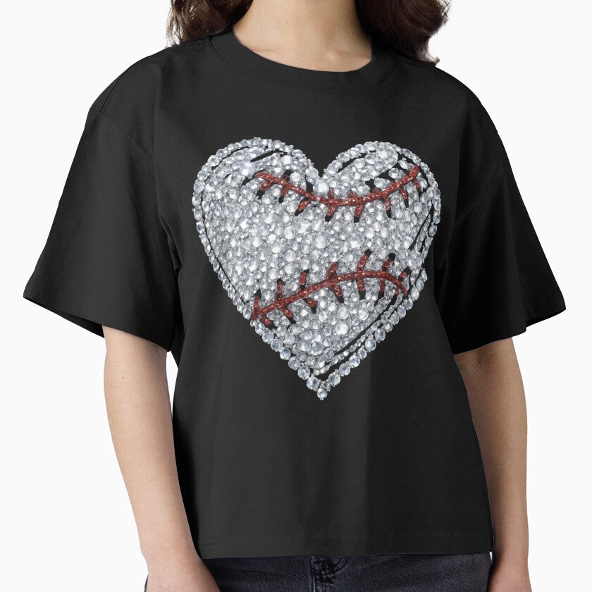 Baseball Mom Tshirt love Baseball Shirts Women Baseball -Gifts Baseball- Heart Graphic Tee Game Day Gifts Funny Short Sleeve Tops by pigeon-blue