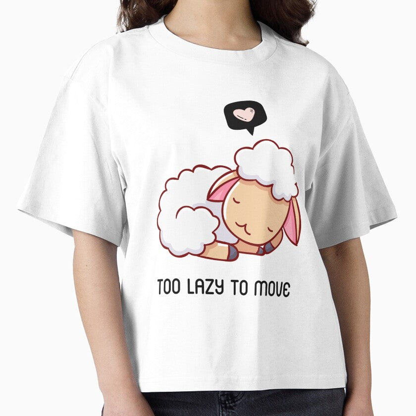 Too Lazy To Move - Cute Lazy Sheep Sleeping by bsrishika