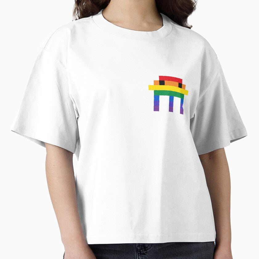 A retro rainbow space invader by WandaVanning