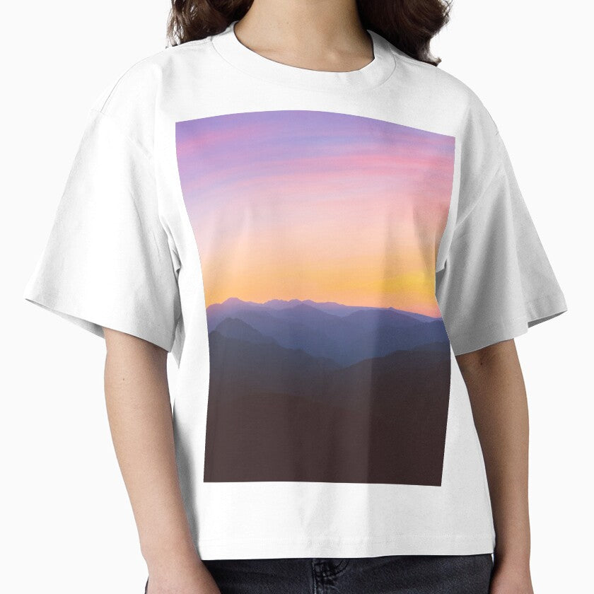 Beautiful Purple Orange Sunset Mountains by newburyboutique