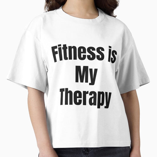 Fitness Is My Therapy T-Shirt | Gym Motivation Workout Quote Tee by FitAuraStudio