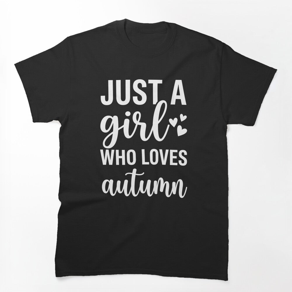 Just A Girl Who Loves Autumn Autumn Lover Fall Girl Cozy Season Pumpkin Weather Leaves Sweater Season by designstoriesMK