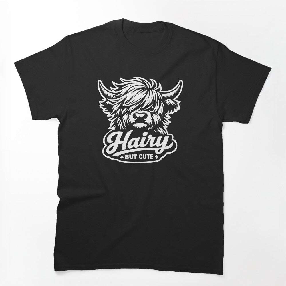 Fluffy Highland Cow Shirt – Hairy Scottish Cow Portrait by WAUZ