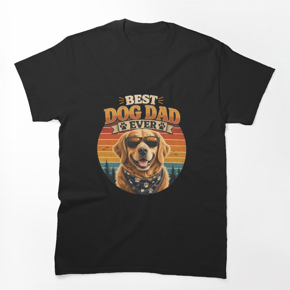 Adventure Golden Retriever Dog Dad Hiking Kawaii T-Shirt Sticker by Ashley critters