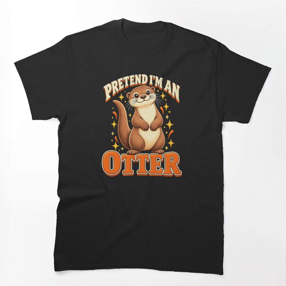 Pretend I'm an Otter Retro Kawaii Funny Animal Costume T-Shirt by Trendably