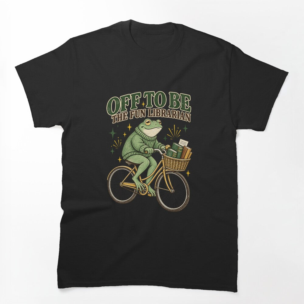 Off to Be the Fun Librarian Shirt, Retro Book Lover by Samanthzx