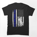 Best Dog Dad Ever American Flag T-Shirt by ArtDigital Wings