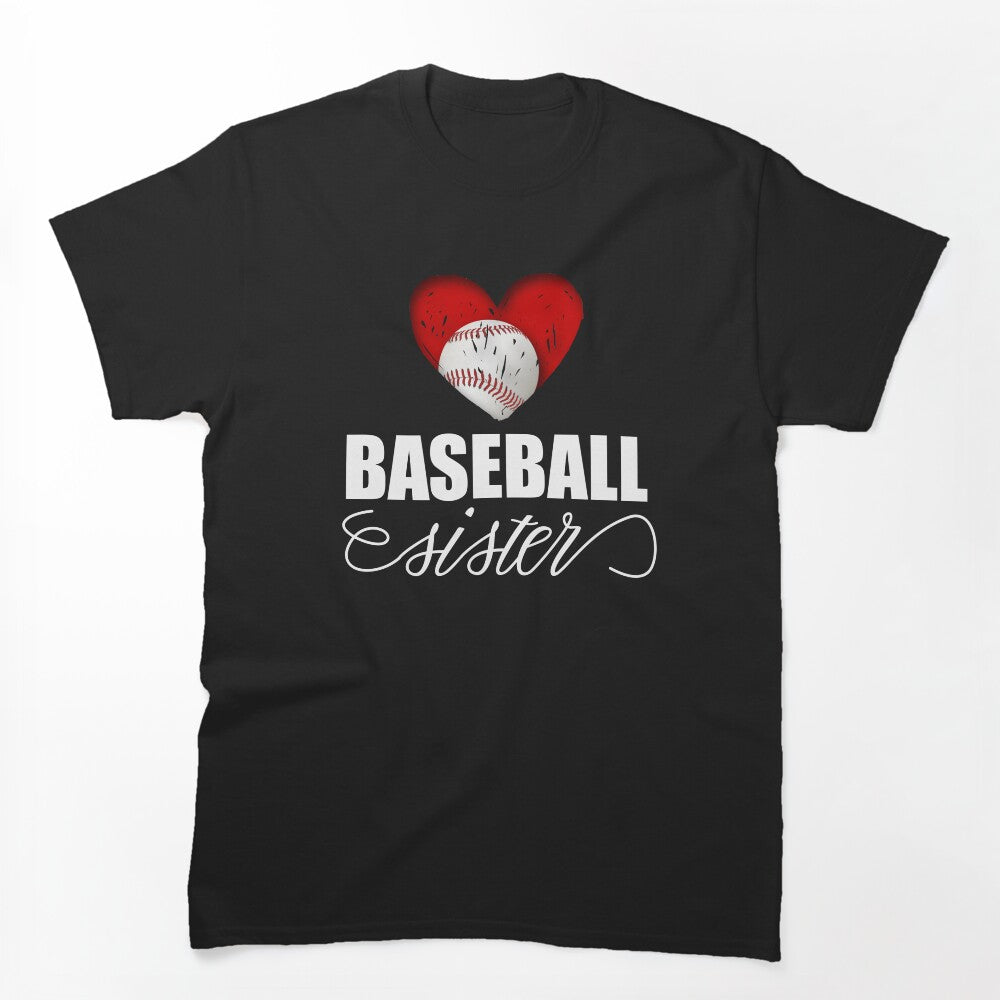 Baseball Sister T Shirt Funny Gifts for Sister by chihai