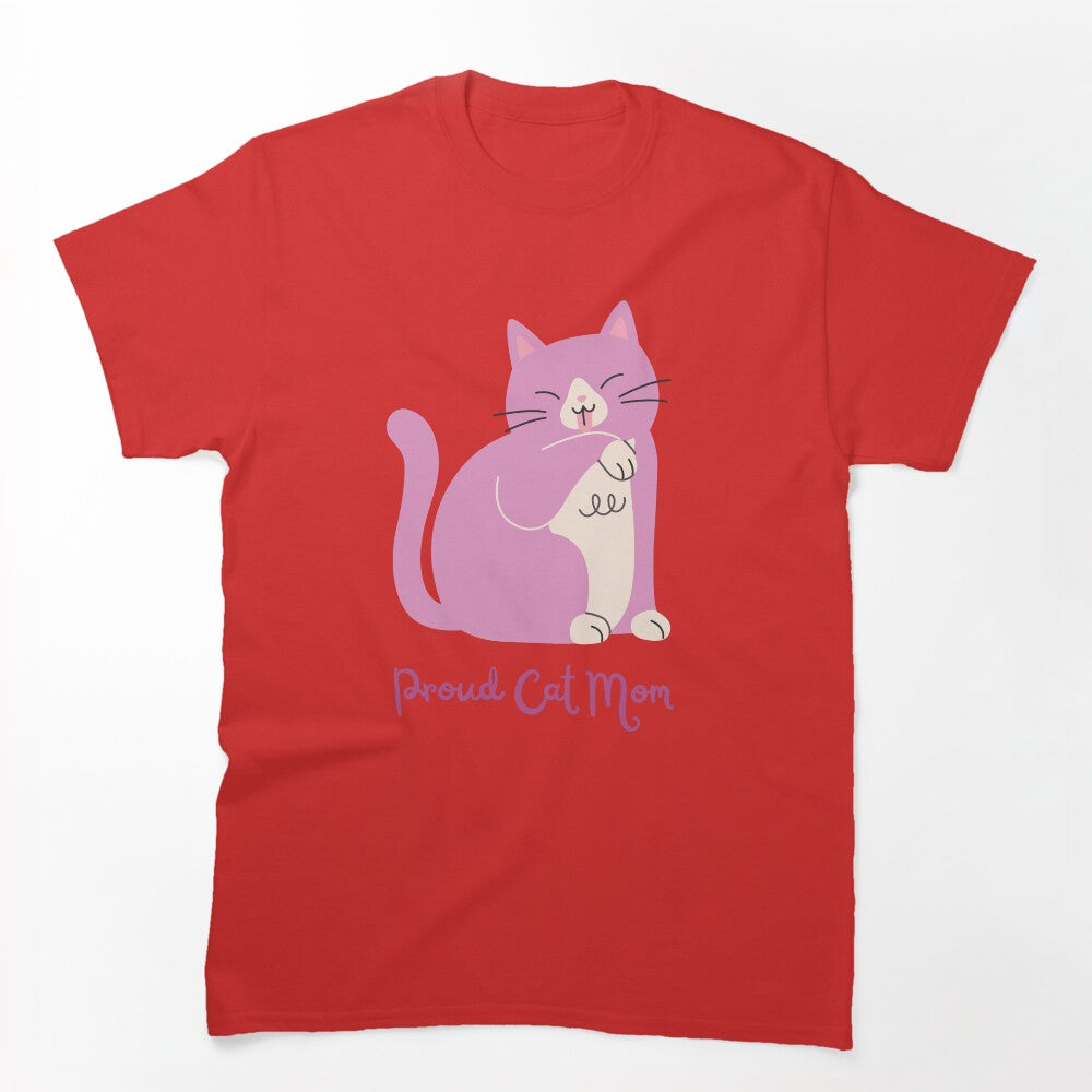 Proud Cat Mom T-Shirt | Cute Gift for Cat Lovers & Pet Owners by Siti Hoiriyah