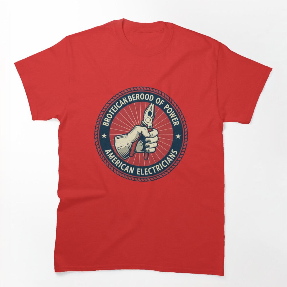 American Electrician T-Shirt | Brotherhood of American Electricians Emblem by AGRO ART