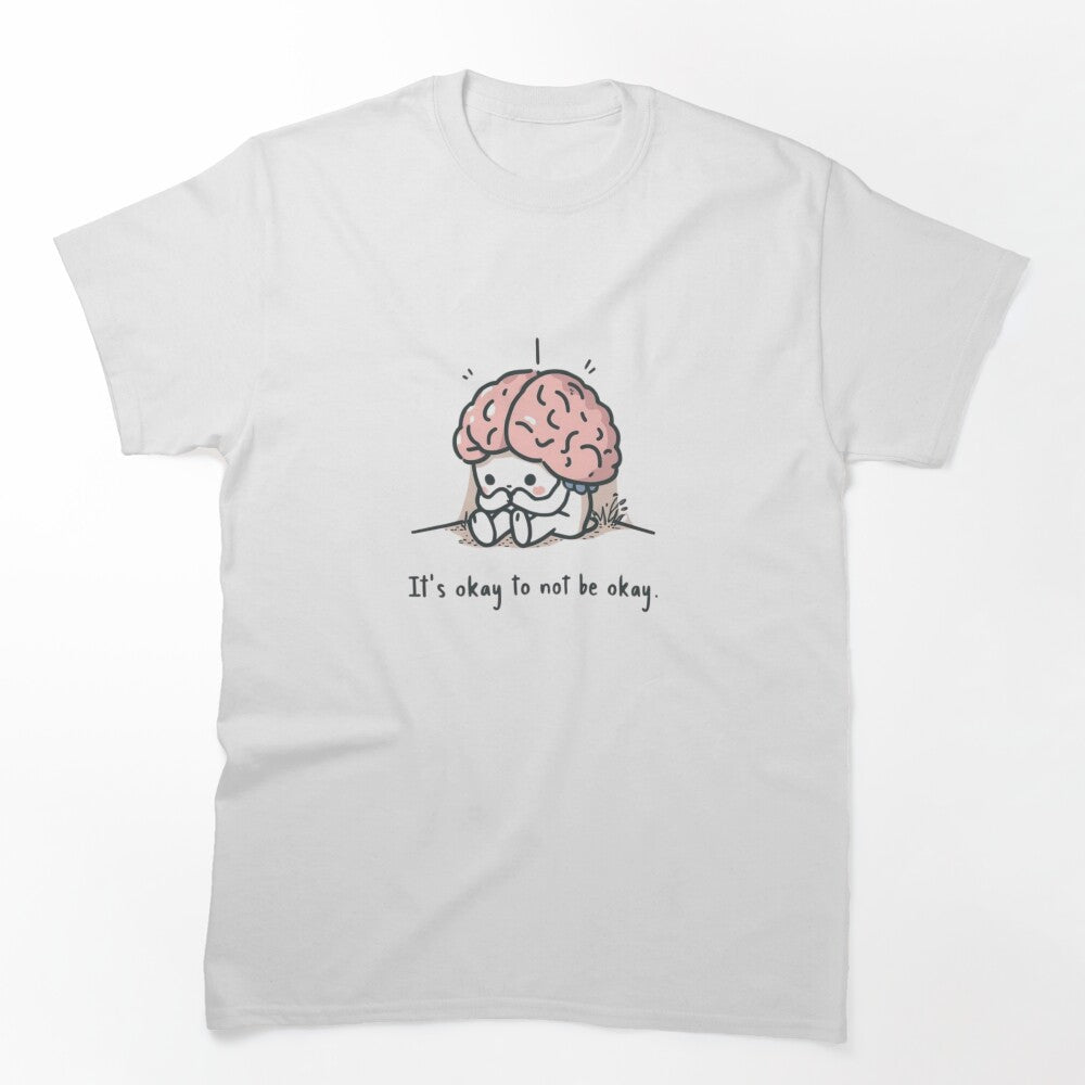 Cute Anxious Brain Mental Health Awareness Support Gift Shirt by QuikFun