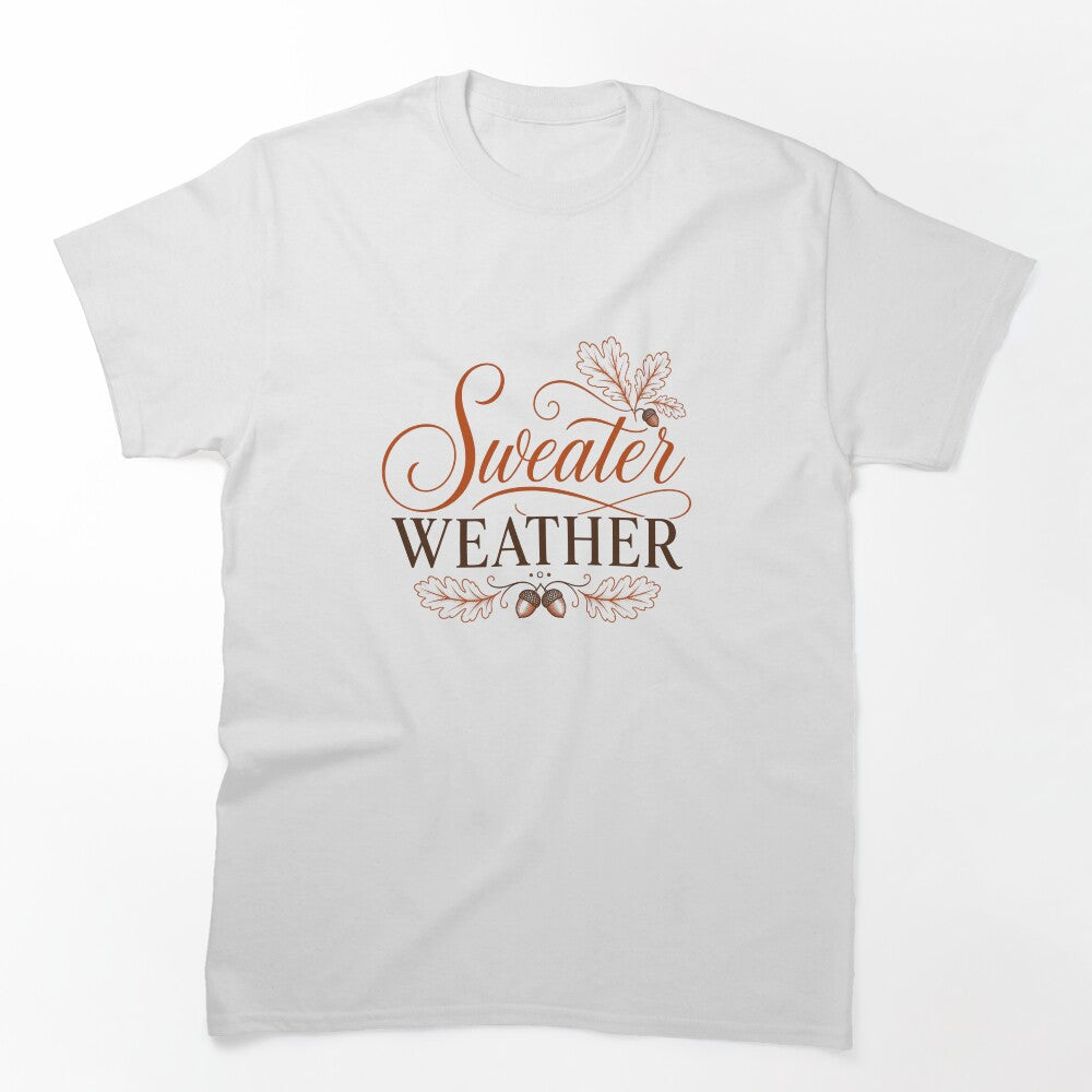 Sweater Weather Autumn Calligraphy Quote by OlesiaCraft