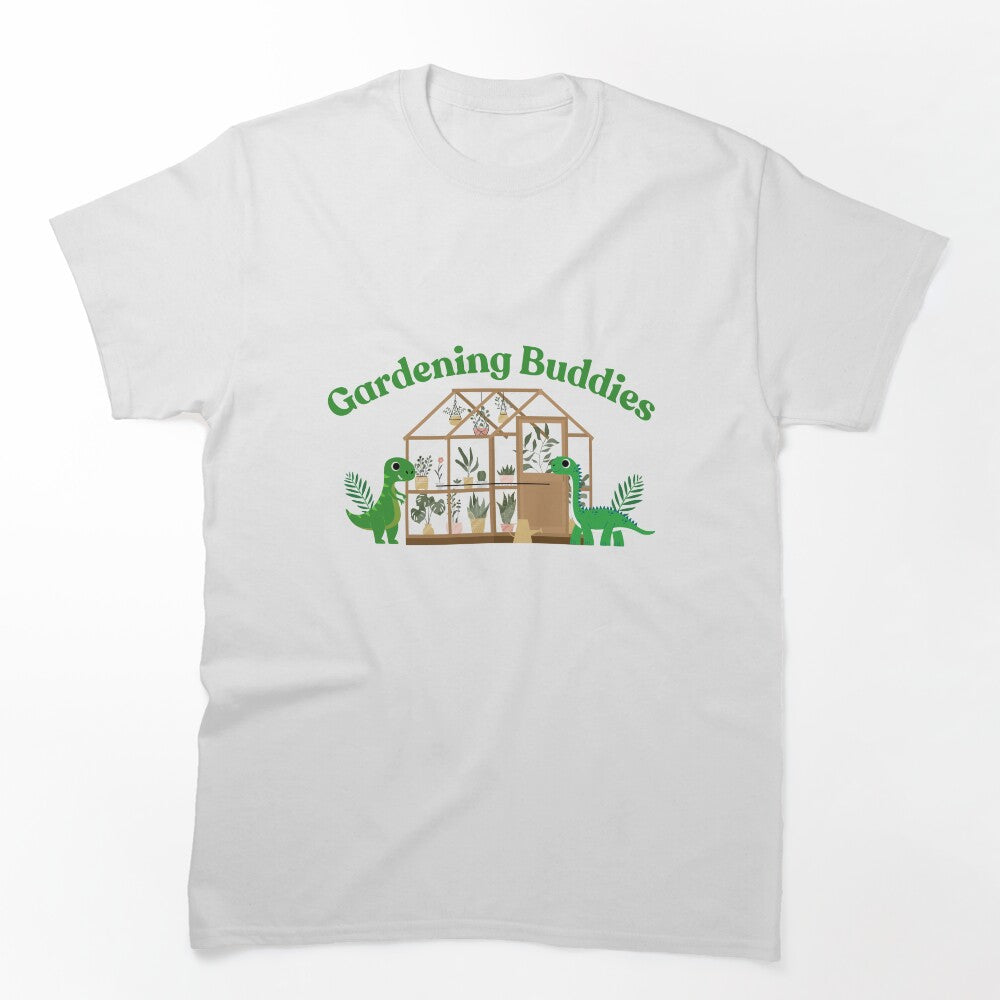 Gardening Buddies Dinosaur Gardening T-shirt by EOTees