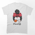 Womens Classy Mom Life Baseball Messy Bun basketball - Mother's Day T-Shirt by Mo-Am