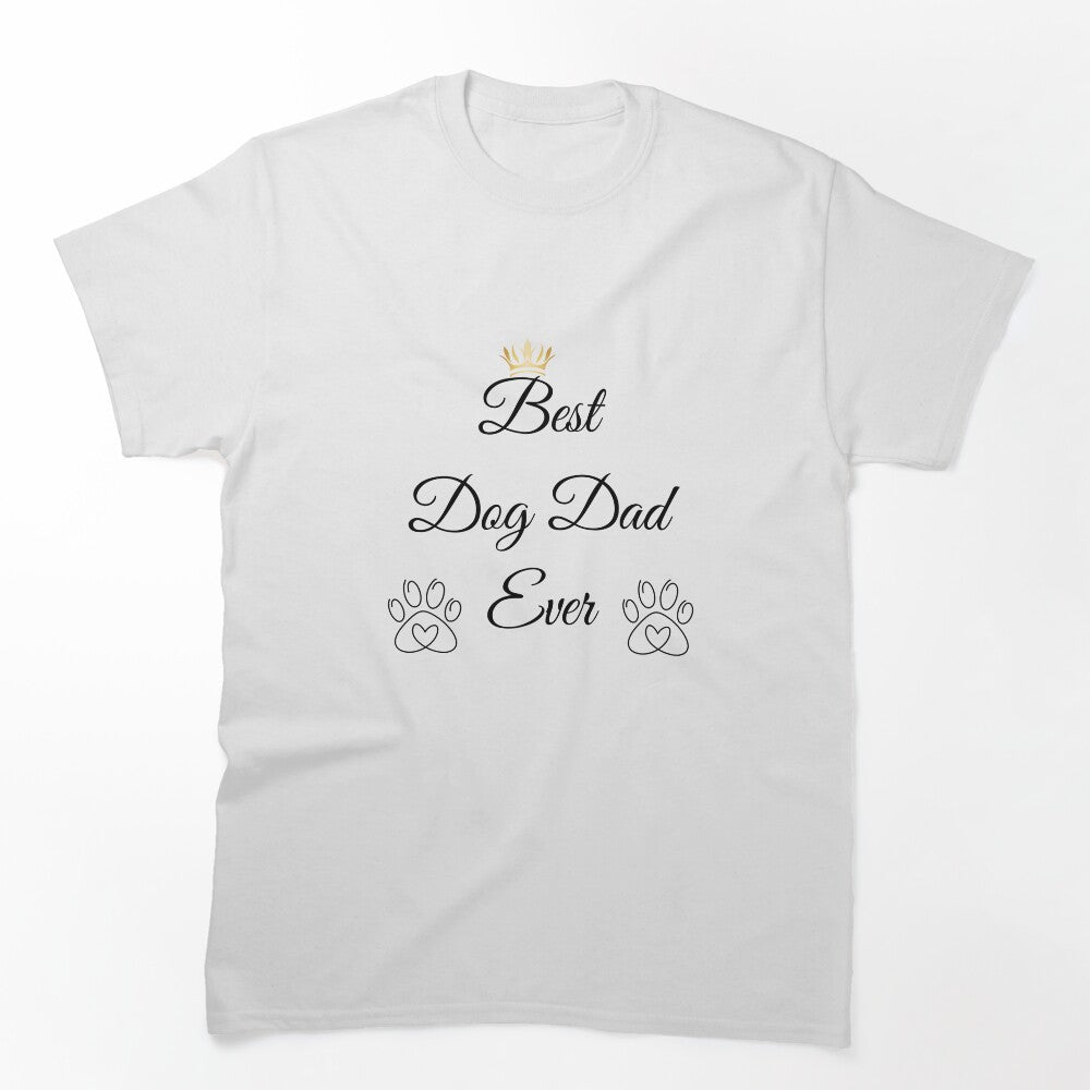 Best Dog Dad Ever Minimalist T-Shirt Funny Pet Lover Gift by Refinedpaws