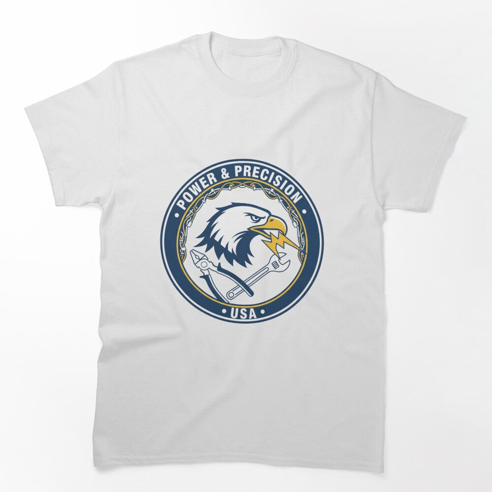 American Electrician T-Shirt |  Power and precsision USA by AGRO ART