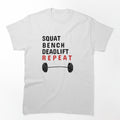 Cool Gym Shirt -Squat Benchpress Deadlift Repeat- Glamour Design For men, Women by tengamerx