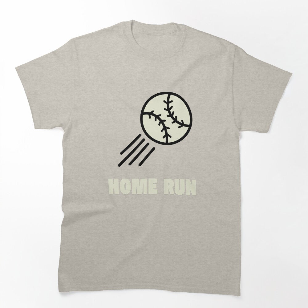 Home Run Baseball T-Shirt | Retro Baseball Graphic Tee | Baseball Lover Gift Shirt by The Vault Shop