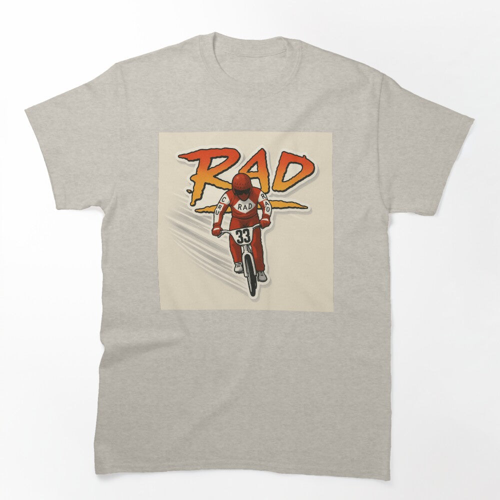 RAD BMX 33 Retro Bike Racing Throwback Design by POD DYNASTY | Original Print On Demand T-Shirt Graphics