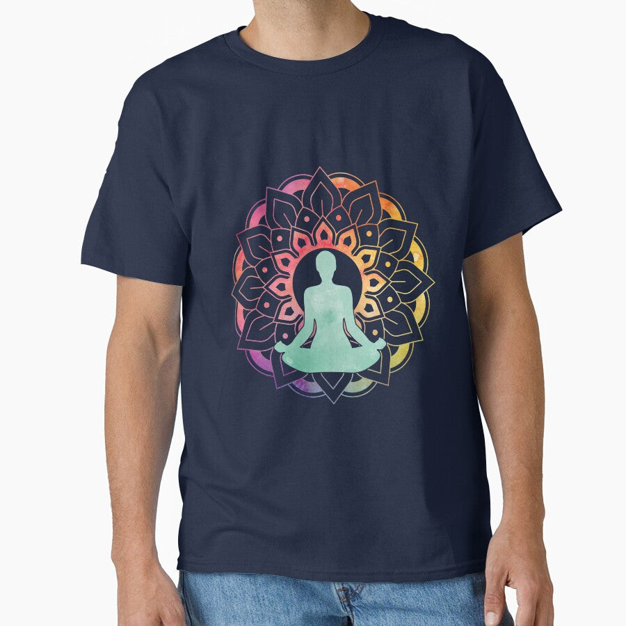 Padmasana Yoga abstract Mandala by Khushi Graphics