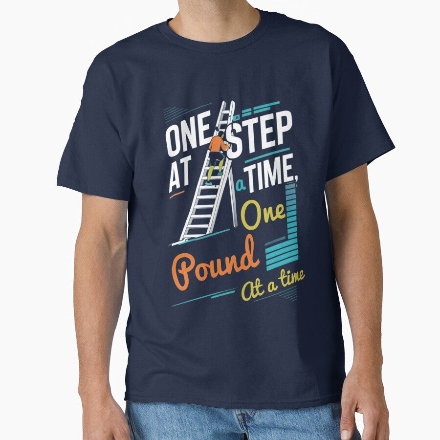 Step at a Time, One Pound at a Time | Motivational Fitness Design by NoviaRobert