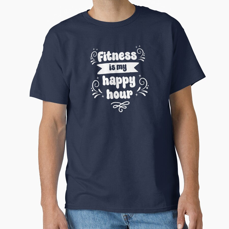 Fitness is My Happy Hour White Text by inspiredalike
