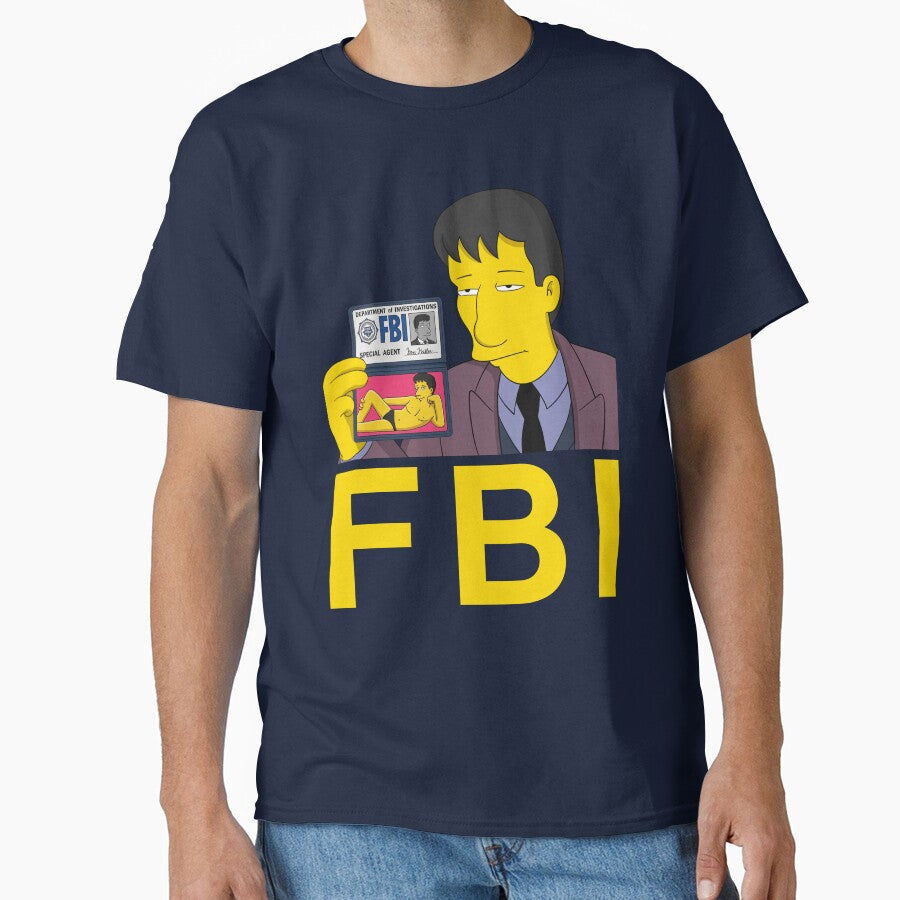 Fox Mulder FBI Simpsons by rockbottomau