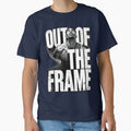 OUT OF THE FRAME – Bold Streetwear Typography Graphic Tee | Motivational Urban Design | Vintage Grunge Style by Maximilianos
